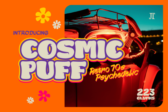 Cosmic Puff: Your Ticket to Groovy 1970s Graphic Design