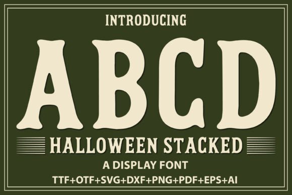 Halloween Stacked: A Font That Brings Playful Energy to Every Project