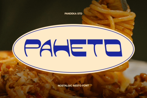 Paheto: A Nostalgic Display Font for Modern Food Branding