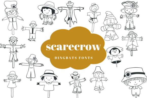 Scarecrow: A Dingbats Font for Cozy Autumn Designs